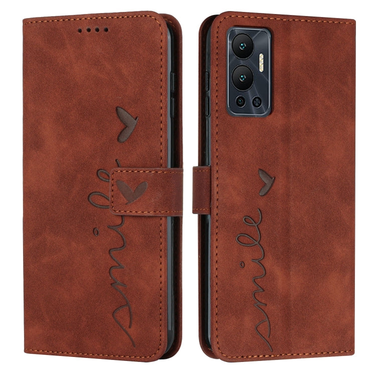 Skin Feel Heart Pattern Leather Phone Case, For Infinix Hot 12 Play, For Infinix Hot 12i, For Infinix Hot 12, For Infinix Note 12 G96, For Infinix Note 12 VIP, For Infinix Note 12/12 Pro, For Infinix Note 12i, For Infinix Smart 6 Plus India