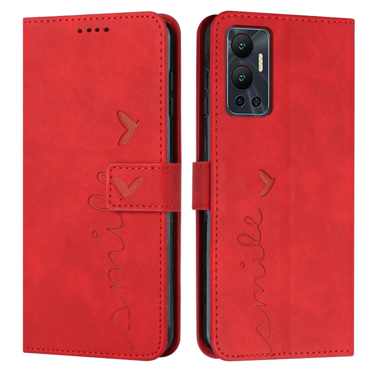 Skin Feel Heart Pattern Leather Phone Case, For Infinix Hot 12 Play, For Infinix Hot 12i, For Infinix Hot 12, For Infinix Note 12 G96, For Infinix Note 12 VIP, For Infinix Note 12/12 Pro, For Infinix Note 12i, For Infinix Smart 6 Plus India