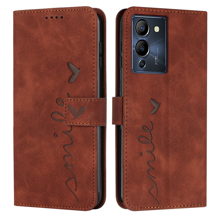Skin Feel Heart Pattern Leather Phone Case, For Infinix Hot 12 Play, For Infinix Hot 12i, For Infinix Hot 12, For Infinix Note 12 G96, For Infinix Note 12 VIP, For Infinix Note 12/12 Pro, For Infinix Note 12i, For Infinix Smart 6 Plus India