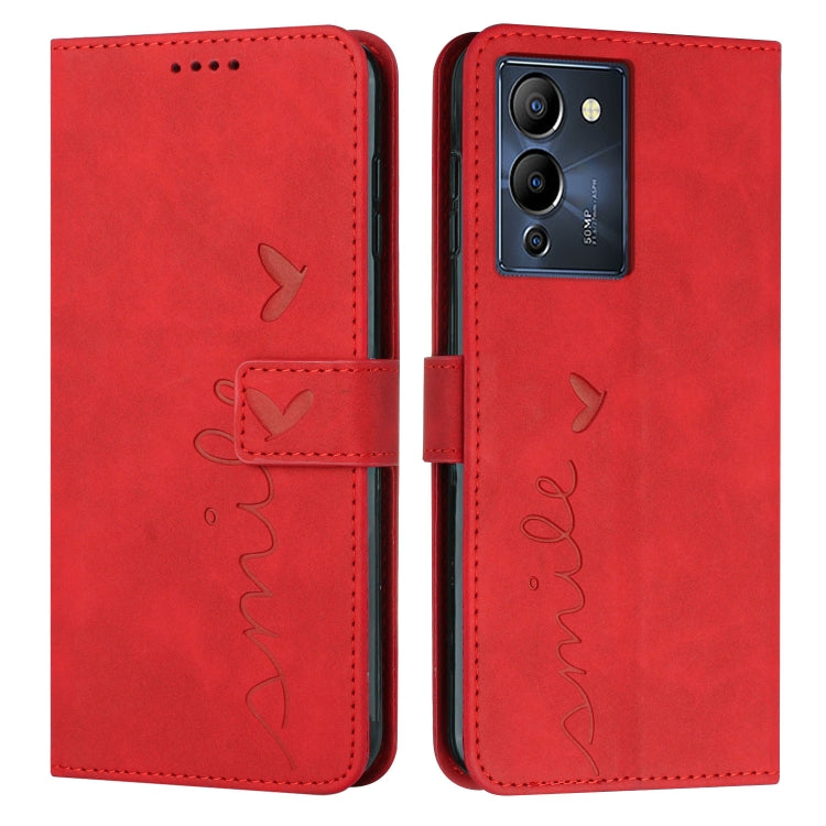 Skin Feel Heart Pattern Leather Phone Case, For Infinix Hot 12 Play, For Infinix Hot 12i, For Infinix Hot 12, For Infinix Note 12 G96, For Infinix Note 12 VIP, For Infinix Note 12/12 Pro, For Infinix Note 12i, For Infinix Smart 6 Plus India