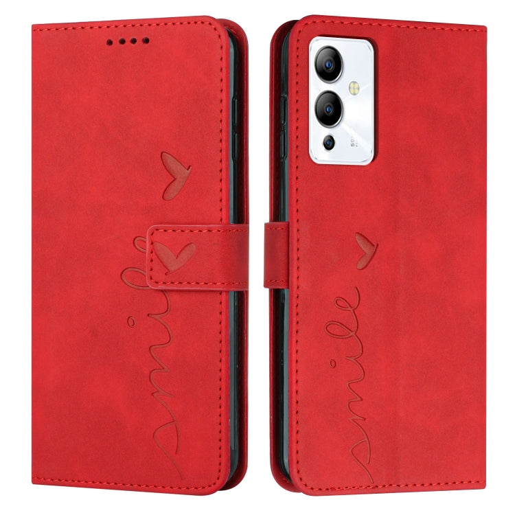 Skin Feel Heart Pattern Leather Phone Case, For Infinix Hot 12 Play, For Infinix Hot 12i, For Infinix Hot 12, For Infinix Note 12 G96, For Infinix Note 12 VIP, For Infinix Note 12/12 Pro, For Infinix Note 12i, For Infinix Smart 6 Plus India