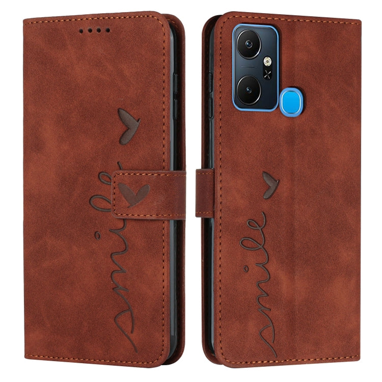 Skin Feel Heart Pattern Leather Phone Case, For Infinix Hot 12 Play, For Infinix Hot 12i, For Infinix Hot 12, For Infinix Note 12 G96, For Infinix Note 12 VIP, For Infinix Note 12/12 Pro, For Infinix Note 12i, For Infinix Smart 6 Plus India
