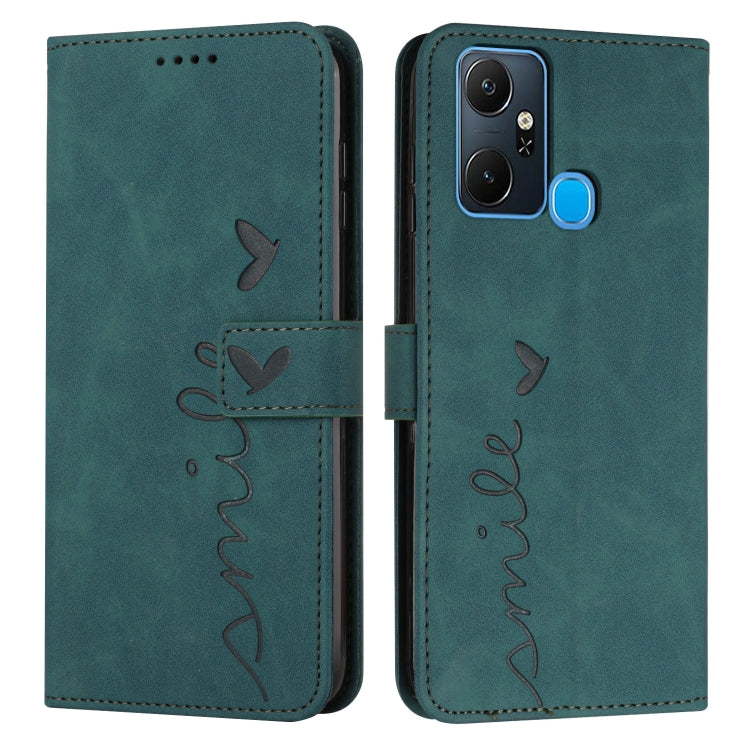 Skin Feel Heart Pattern Leather Phone Case, For Infinix Hot 12 Play, For Infinix Hot 12i, For Infinix Hot 12, For Infinix Note 12 G96, For Infinix Note 12 VIP, For Infinix Note 12/12 Pro, For Infinix Note 12i, For Infinix Smart 6 Plus India