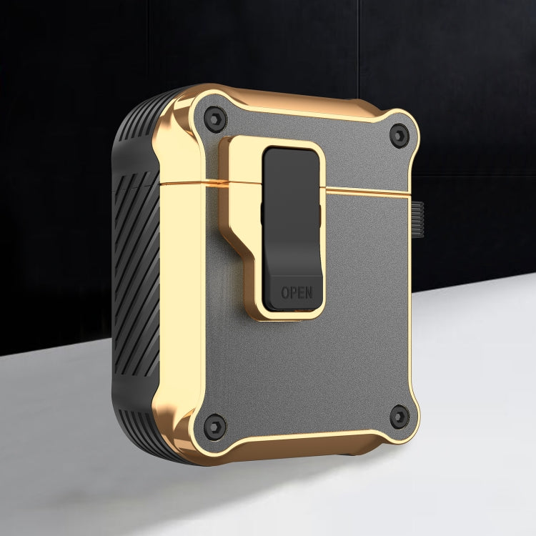 Wireless Earphone Eagle Electroplating Protective Case with Hook, For AirPods 1 / 2, For AirPods Pro, For AirPods 3