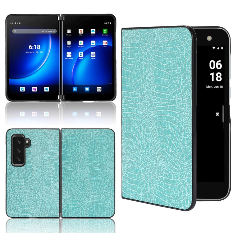 Shockproof Crocodile Texture PC + PU Case, For Sony Xperia Ace III, For Microsoft Surface Duo 2