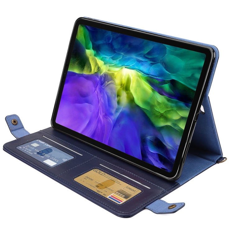 Envelope Horizontal Flip PU Leather Case with Card Slots & Pen Slots & Holder & Wallet & Photo Frame & Shoulder Strap, For iPad Pro 11 2021 / 2020, For iPad Pro 12.9 2021 / 2020