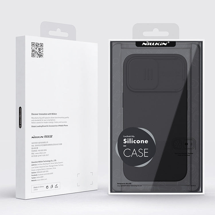 NILLKIN CamShield Liquid Silicone Phone Case, For iPhone 14 Plus, For iPhone 14, For iPhone 14 Pro, For iPhone 14 Pro Max