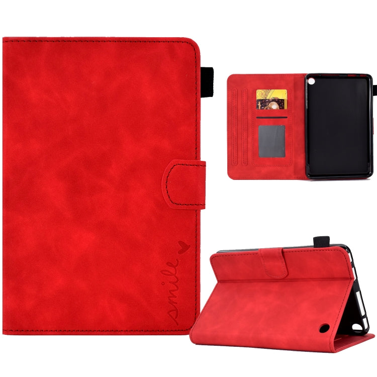 Embossed Smile Flip Tablet Leather Case, For Amazon Kindle Fire 7 2022, For Amazon Kindle Fire HD 8 2020, For Amazon Kindle Fire HD 10 2021, For Amazon Kindle Paperwhite 5, For Amazon Kindle Paperwhite 4/3/2/1, For Amazon Kindle Fire 7 2019/2017/2015