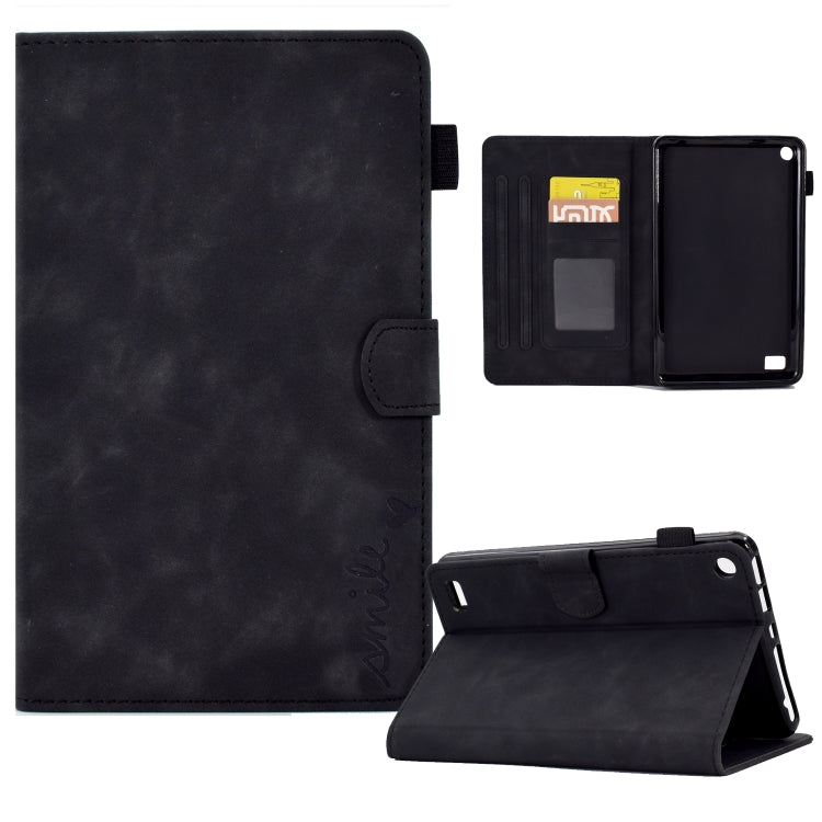 Embossed Smile Flip Tablet Leather Case, For Amazon Kindle Fire 7 2022, For Amazon Kindle Fire HD 8 2020, For Amazon Kindle Fire HD 10 2021, For Amazon Kindle Paperwhite 5, For Amazon Kindle Paperwhite 4/3/2/1, For Amazon Kindle Fire 7 2019/2017/2015