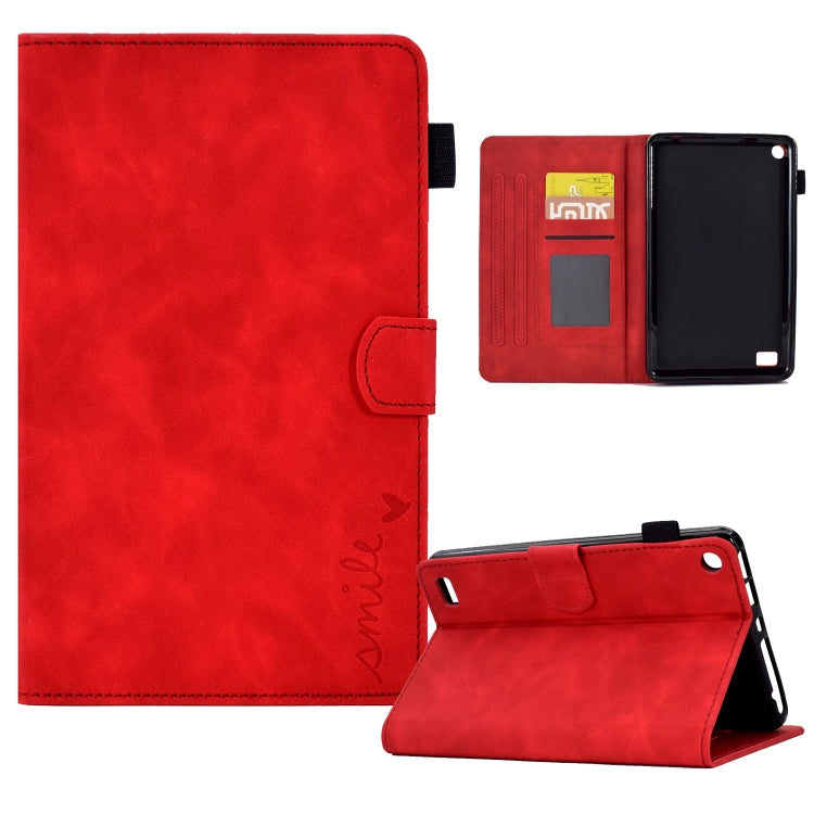 Embossed Smile Flip Tablet Leather Case, For Amazon Kindle Fire 7 2022, For Amazon Kindle Fire HD 8 2020, For Amazon Kindle Fire HD 10 2021, For Amazon Kindle Paperwhite 5, For Amazon Kindle Paperwhite 4/3/2/1, For Amazon Kindle Fire 7 2019/2017/2015