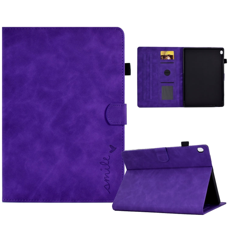 Embossed Smile Flip Tablet Leather Case, For Lenovo Tab M10, For Lenovo Tab M10 HD Gen 2, For Lenovo Tab M10 3rd Gen, For Lenovo M10 Plus, For Lenovo Tab M10 Plus 3rd Gen, For Huawei MatePad T 10 / T 10s, For Huawei MediaPad T5