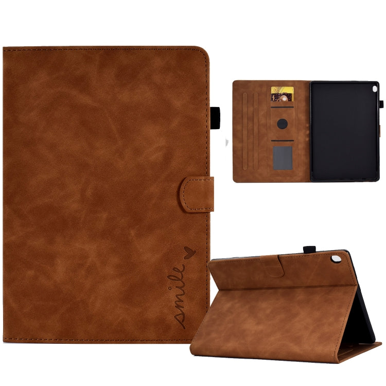 Embossed Smile Flip Tablet Leather Case, For Lenovo Tab M10, For Lenovo Tab M10 HD Gen 2, For Lenovo Tab M10 3rd Gen, For Lenovo M10 Plus, For Lenovo Tab M10 Plus 3rd Gen, For Huawei MatePad T 10 / T 10s, For Huawei MediaPad T5
