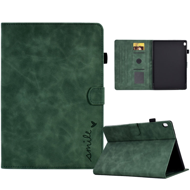 Embossed Smile Flip Tablet Leather Case, For Lenovo Tab M10, For Lenovo Tab M10 HD Gen 2, For Lenovo Tab M10 3rd Gen, For Lenovo M10 Plus, For Lenovo Tab M10 Plus 3rd Gen, For Huawei MatePad T 10 / T 10s, For Huawei MediaPad T5