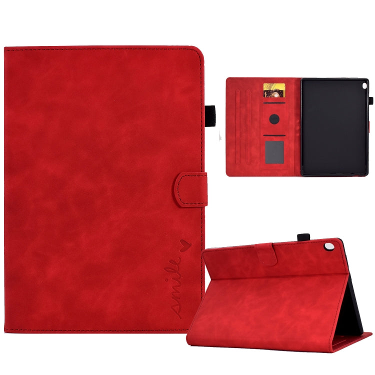 Embossed Smile Flip Tablet Leather Case, For Lenovo Tab M10, For Lenovo Tab M10 HD Gen 2, For Lenovo Tab M10 3rd Gen, For Lenovo M10 Plus, For Lenovo Tab M10 Plus 3rd Gen, For Huawei MatePad T 10 / T 10s, For Huawei MediaPad T5