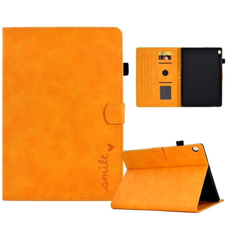 Embossed Smile Flip Tablet Leather Case, For Lenovo Tab M10, For Lenovo Tab M10 HD Gen 2, For Lenovo Tab M10 3rd Gen, For Lenovo M10 Plus, For Lenovo Tab M10 Plus 3rd Gen, For Huawei MatePad T 10 / T 10s, For Huawei MediaPad T5
