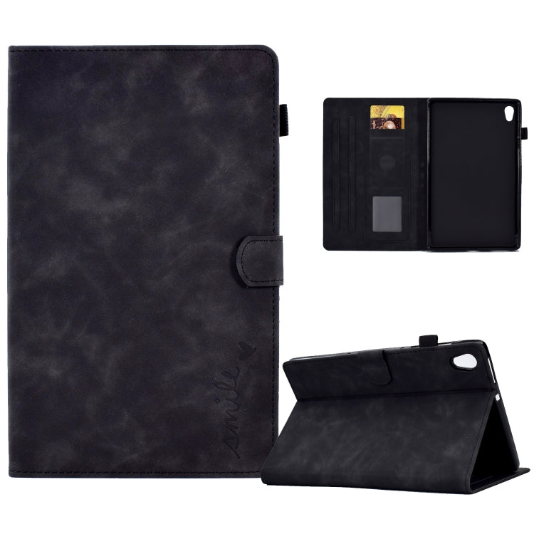 Embossed Smile Flip Tablet Leather Case, For Lenovo Tab M10, For Lenovo Tab M10 HD Gen 2, For Lenovo Tab M10 3rd Gen, For Lenovo M10 Plus, For Lenovo Tab M10 Plus 3rd Gen, For Huawei MatePad T 10 / T 10s, For Huawei MediaPad T5