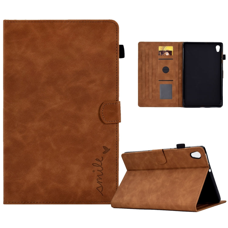 Embossed Smile Flip Tablet Leather Case, For Lenovo Tab M10, For Lenovo Tab M10 HD Gen 2, For Lenovo Tab M10 3rd Gen, For Lenovo M10 Plus, For Lenovo Tab M10 Plus 3rd Gen, For Huawei MatePad T 10 / T 10s, For Huawei MediaPad T5