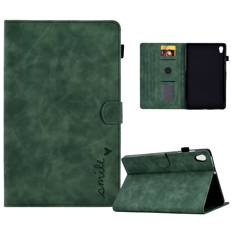 Embossed Smile Flip Tablet Leather Case, For Lenovo Tab M10, For Lenovo Tab M10 HD Gen 2, For Lenovo Tab M10 3rd Gen, For Lenovo M10 Plus, For Lenovo Tab M10 Plus 3rd Gen, For Huawei MatePad T 10 / T 10s, For Huawei MediaPad T5