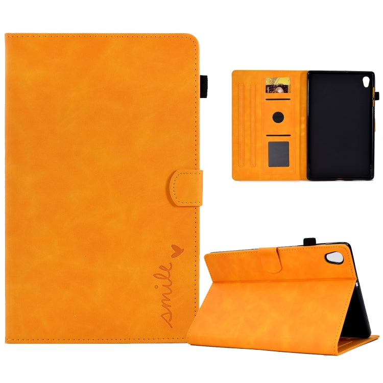Embossed Smile Flip Tablet Leather Case, For Lenovo Tab M10, For Lenovo Tab M10 HD Gen 2, For Lenovo Tab M10 3rd Gen, For Lenovo M10 Plus, For Lenovo Tab M10 Plus 3rd Gen, For Huawei MatePad T 10 / T 10s, For Huawei MediaPad T5