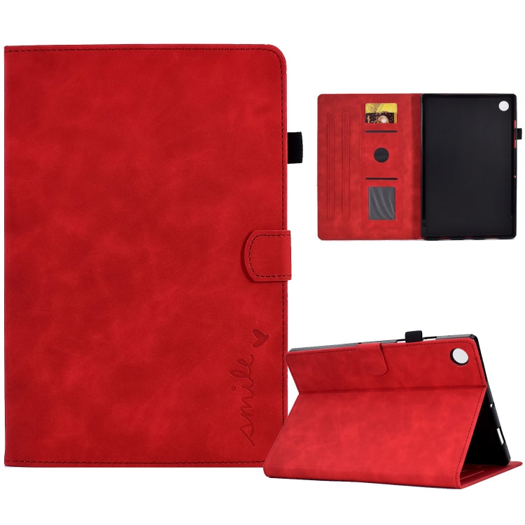 Embossed Smile Flip Tablet Leather Case, For Lenovo Tab M10, For Lenovo Tab M10 HD Gen 2, For Lenovo Tab M10 3rd Gen, For Lenovo M10 Plus, For Lenovo Tab M10 Plus 3rd Gen, For Huawei MatePad T 10 / T 10s, For Huawei MediaPad T5