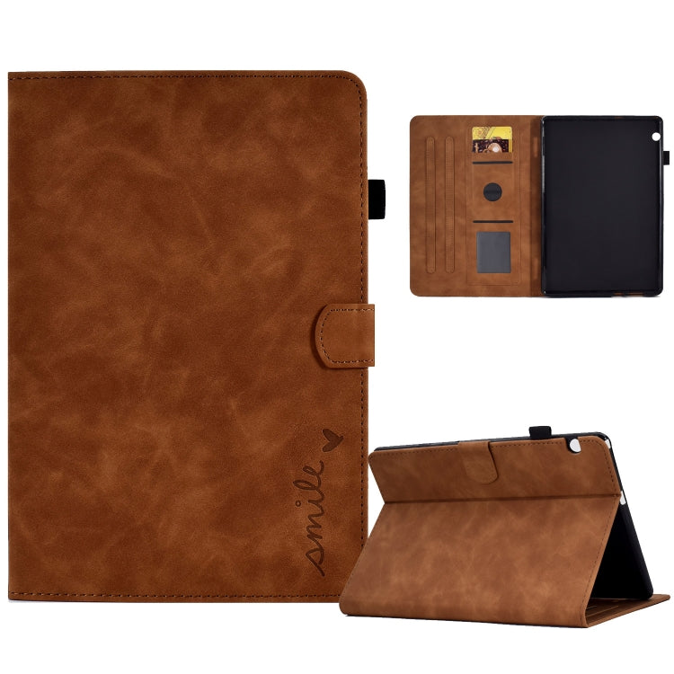 Embossed Smile Flip Tablet Leather Case, For Lenovo Tab M10, For Lenovo Tab M10 HD Gen 2, For Lenovo Tab M10 3rd Gen, For Lenovo M10 Plus, For Lenovo Tab M10 Plus 3rd Gen, For Huawei MatePad T 10 / T 10s, For Huawei MediaPad T5