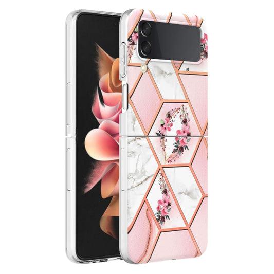 Electroplating Marble Flower Pattern TPU Phone Case, For Samsung Galaxy Z Flip4, For Nothing Phone 1