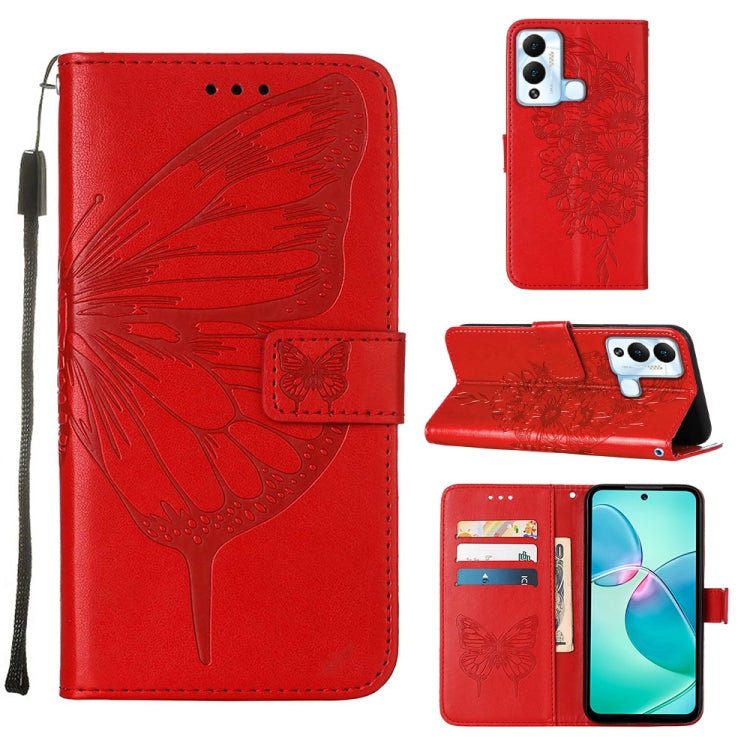 Embossed Butterfly Flip Leather Phone Case, For Infinix Hot 12 Play/Hot 12 Play NFC X6816C, For Infinix Hot 12i X665, For Infinix Hot 12 X6817, For Infinix Note 12 Pro 4G, For Infinix Note 12 Pro 5G, For Infinix Note 12 G96