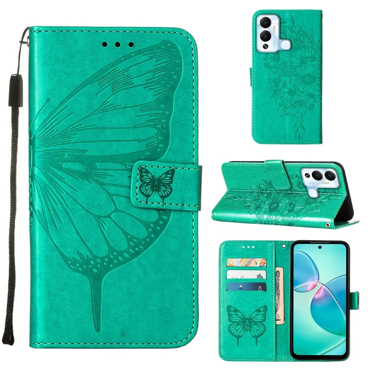 Embossed Butterfly Flip Leather Phone Case, For Infinix Hot 12 Play/Hot 12 Play NFC X6816C, For Infinix Hot 12i X665, For Infinix Hot 12 X6817, For Infinix Note 12 Pro 4G, For Infinix Note 12 Pro 5G, For Infinix Note 12 G96