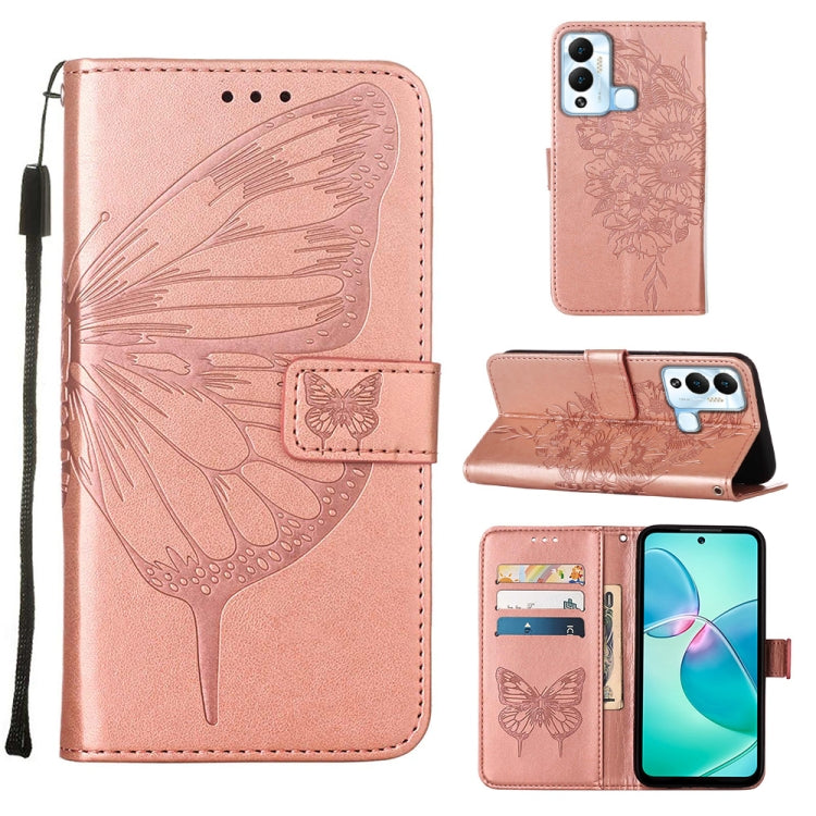 Embossed Butterfly Flip Leather Phone Case, For Infinix Hot 12 Play/Hot 12 Play NFC X6816C, For Infinix Hot 12i X665, For Infinix Hot 12 X6817, For Infinix Note 12 Pro 4G, For Infinix Note 12 Pro 5G, For Infinix Note 12 G96