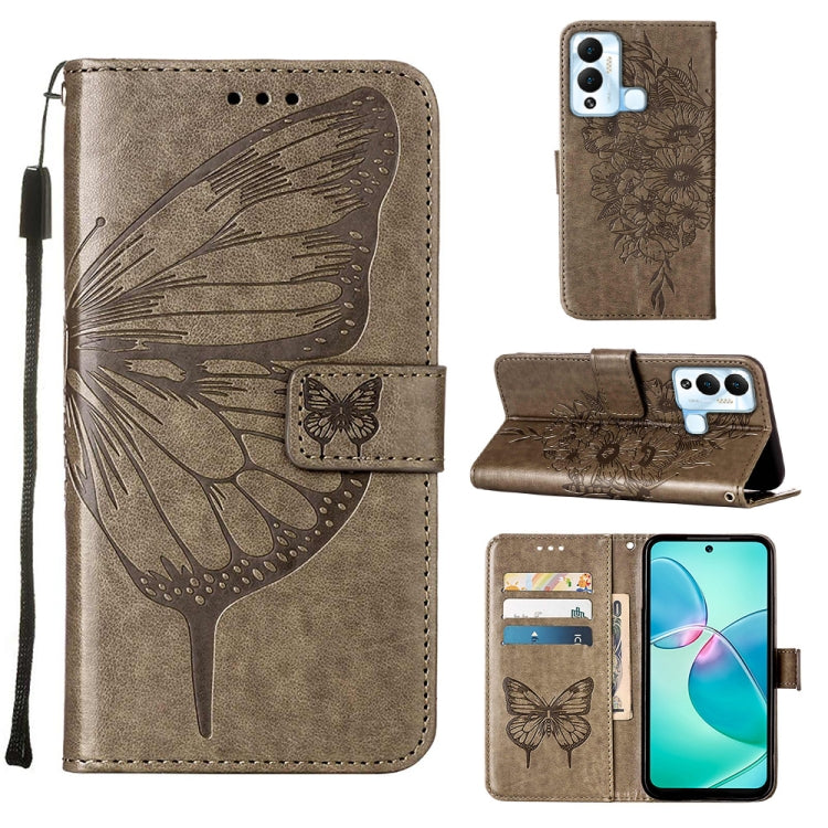 Embossed Butterfly Flip Leather Phone Case, For Infinix Hot 12 Play/Hot 12 Play NFC X6816C, For Infinix Hot 12i X665, For Infinix Hot 12 X6817, For Infinix Note 12 Pro 4G, For Infinix Note 12 Pro 5G, For Infinix Note 12 G96