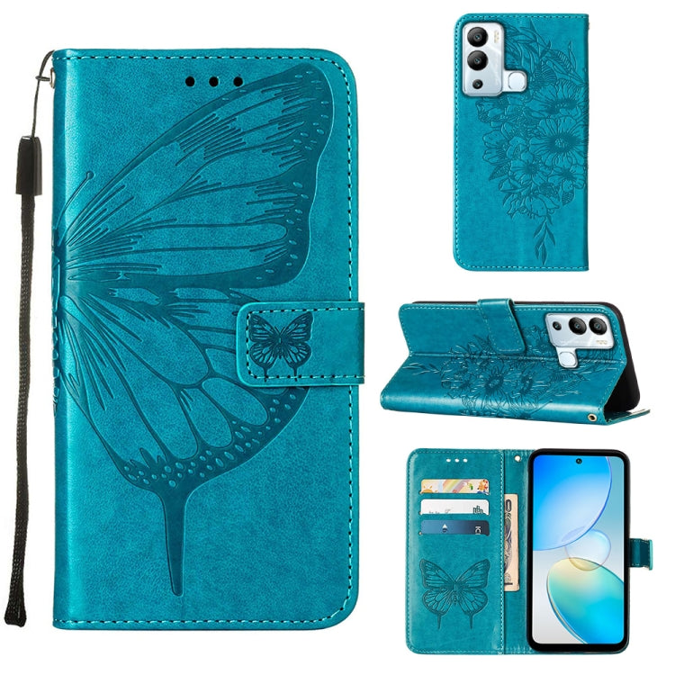 Embossed Butterfly Flip Leather Phone Case, For Infinix Hot 12 Play/Hot 12 Play NFC X6816C, For Infinix Hot 12i X665, For Infinix Hot 12 X6817, For Infinix Note 12 Pro 4G, For Infinix Note 12 Pro 5G, For Infinix Note 12 G96