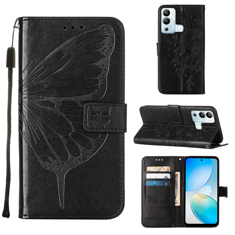 Embossed Butterfly Flip Leather Phone Case, For Infinix Hot 12 Play/Hot 12 Play NFC X6816C, For Infinix Hot 12i X665, For Infinix Hot 12 X6817, For Infinix Note 12 Pro 4G, For Infinix Note 12 Pro 5G, For Infinix Note 12 G96