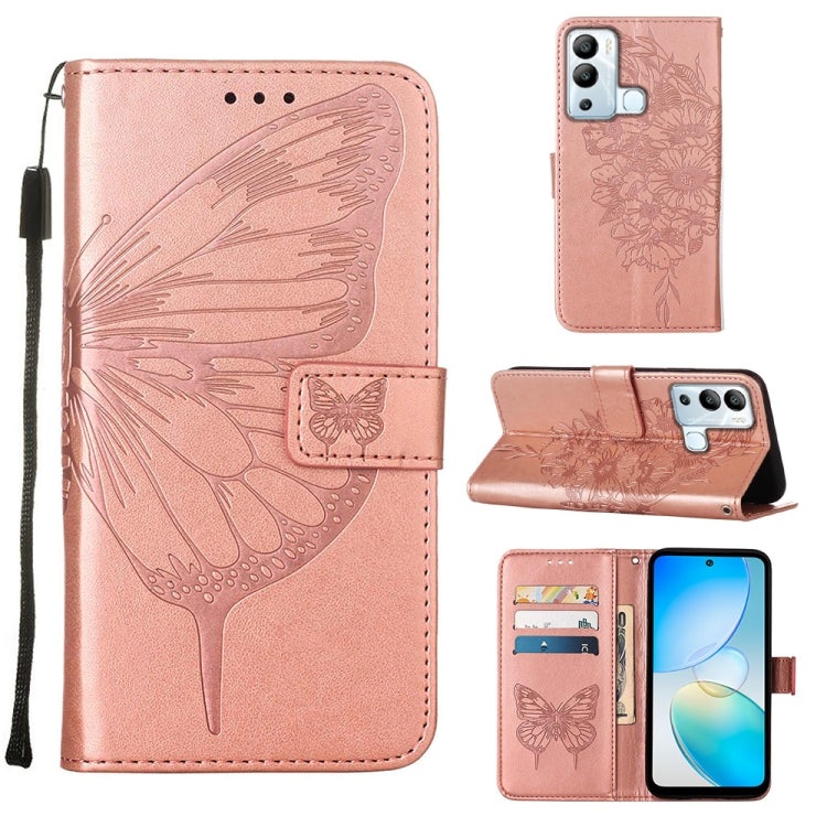 Embossed Butterfly Flip Leather Phone Case, For Infinix Hot 12 Play/Hot 12 Play NFC X6816C, For Infinix Hot 12i X665, For Infinix Hot 12 X6817, For Infinix Note 12 Pro 4G, For Infinix Note 12 Pro 5G, For Infinix Note 12 G96