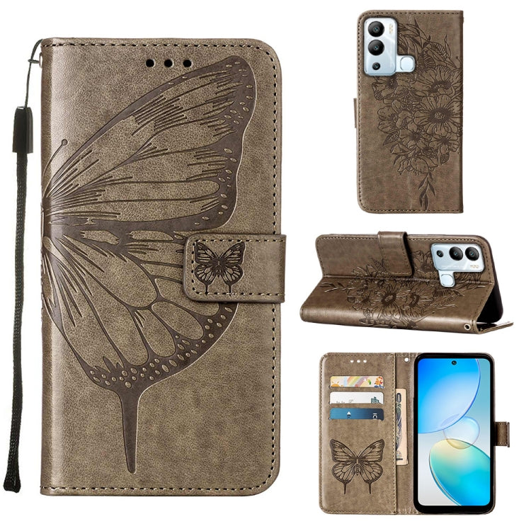 Embossed Butterfly Flip Leather Phone Case, For Infinix Hot 12 Play/Hot 12 Play NFC X6816C, For Infinix Hot 12i X665, For Infinix Hot 12 X6817, For Infinix Note 12 Pro 4G, For Infinix Note 12 Pro 5G, For Infinix Note 12 G96