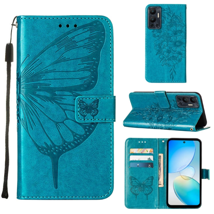 Embossed Butterfly Flip Leather Phone Case, For Infinix Hot 12 Play/Hot 12 Play NFC X6816C, For Infinix Hot 12i X665, For Infinix Hot 12 X6817, For Infinix Note 12 Pro 4G, For Infinix Note 12 Pro 5G, For Infinix Note 12 G96