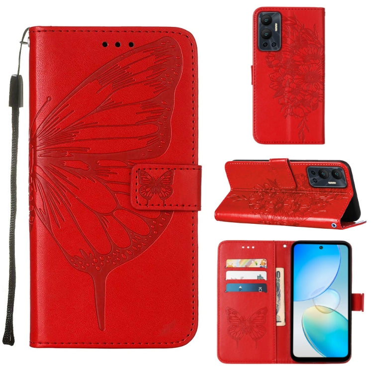 Embossed Butterfly Flip Leather Phone Case, For Infinix Hot 12 Play/Hot 12 Play NFC X6816C, For Infinix Hot 12i X665, For Infinix Hot 12 X6817, For Infinix Note 12 Pro 4G, For Infinix Note 12 Pro 5G, For Infinix Note 12 G96