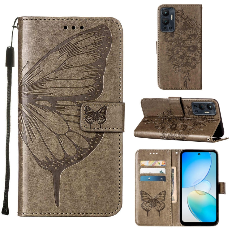 Embossed Butterfly Flip Leather Phone Case, For Infinix Hot 12 Play/Hot 12 Play NFC X6816C, For Infinix Hot 12i X665, For Infinix Hot 12 X6817, For Infinix Note 12 Pro 4G, For Infinix Note 12 Pro 5G, For Infinix Note 12 G96