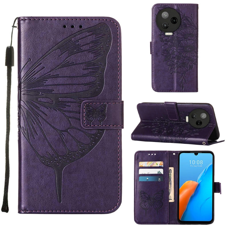 Embossed Butterfly Flip Leather Phone Case, For Infinix Hot 12 Play/Hot 12 Play NFC X6816C, For Infinix Hot 12i X665, For Infinix Hot 12 X6817, For Infinix Note 12 Pro 4G, For Infinix Note 12 Pro 5G, For Infinix Note 12 G96