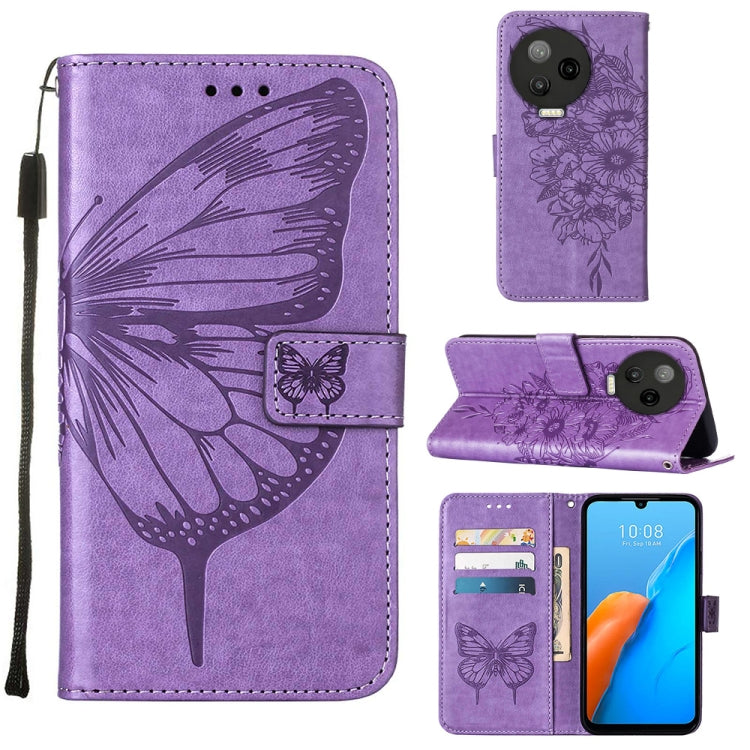 Embossed Butterfly Flip Leather Phone Case, For Infinix Hot 12 Play/Hot 12 Play NFC X6816C, For Infinix Hot 12i X665, For Infinix Hot 12 X6817, For Infinix Note 12 Pro 4G, For Infinix Note 12 Pro 5G, For Infinix Note 12 G96