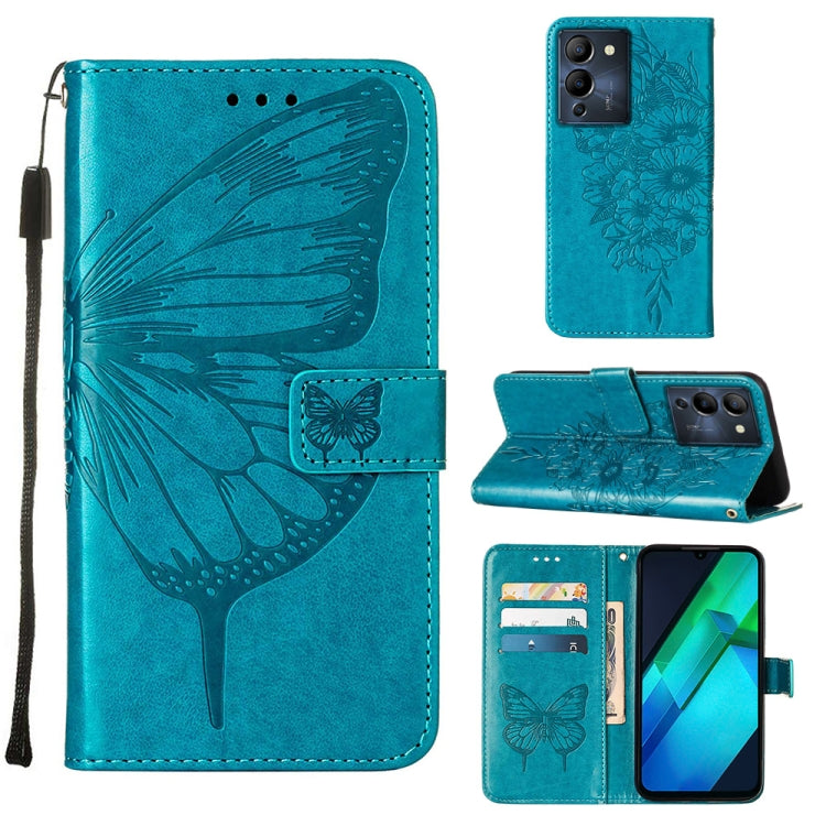 Embossed Butterfly Flip Leather Phone Case, For Infinix Hot 12 Play/Hot 12 Play NFC X6816C, For Infinix Hot 12i X665, For Infinix Hot 12 X6817, For Infinix Note 12 Pro 4G, For Infinix Note 12 Pro 5G, For Infinix Note 12 G96