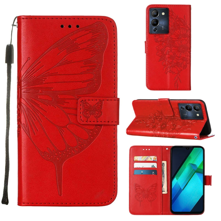 Embossed Butterfly Flip Leather Phone Case, For Infinix Hot 12 Play/Hot 12 Play NFC X6816C, For Infinix Hot 12i X665, For Infinix Hot 12 X6817, For Infinix Note 12 Pro 4G, For Infinix Note 12 Pro 5G, For Infinix Note 12 G96
