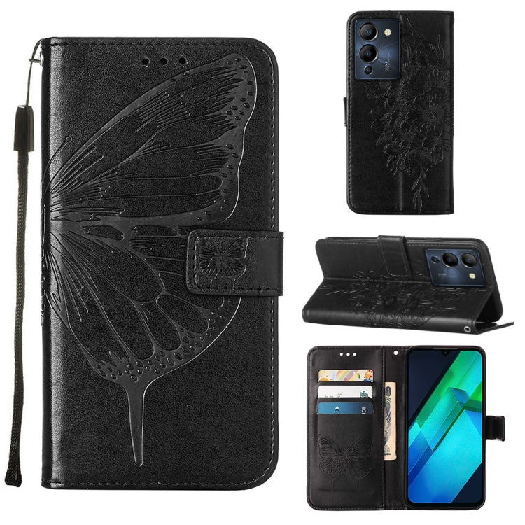 Embossed Butterfly Flip Leather Phone Case, For Infinix Hot 12 Play/Hot 12 Play NFC X6816C, For Infinix Hot 12i X665, For Infinix Hot 12 X6817, For Infinix Note 12 Pro 4G, For Infinix Note 12 Pro 5G, For Infinix Note 12 G96