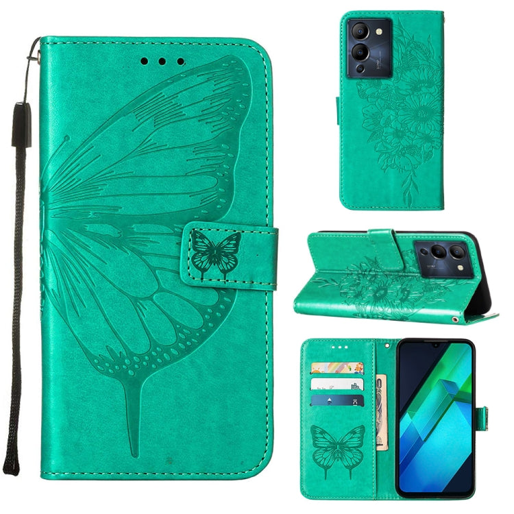 Embossed Butterfly Flip Leather Phone Case, For Infinix Hot 12 Play/Hot 12 Play NFC X6816C, For Infinix Hot 12i X665, For Infinix Hot 12 X6817, For Infinix Note 12 Pro 4G, For Infinix Note 12 Pro 5G, For Infinix Note 12 G96