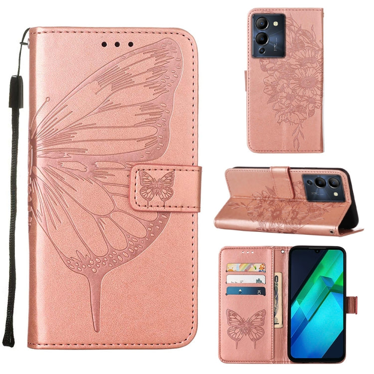 Embossed Butterfly Flip Leather Phone Case, For Infinix Hot 12 Play/Hot 12 Play NFC X6816C, For Infinix Hot 12i X665, For Infinix Hot 12 X6817, For Infinix Note 12 Pro 4G, For Infinix Note 12 Pro 5G, For Infinix Note 12 G96