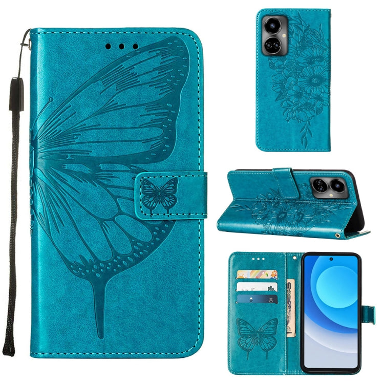 Embossed Butterfly Flip Leather Phone Case, For OnePlus 10T 5G Global, For Tecno Camon 19, For Tecno Camon 19 NEO, For Tecno Camon 19 Pro 5G, For Tecno POP 6, For Tecno Pova 3/LE7