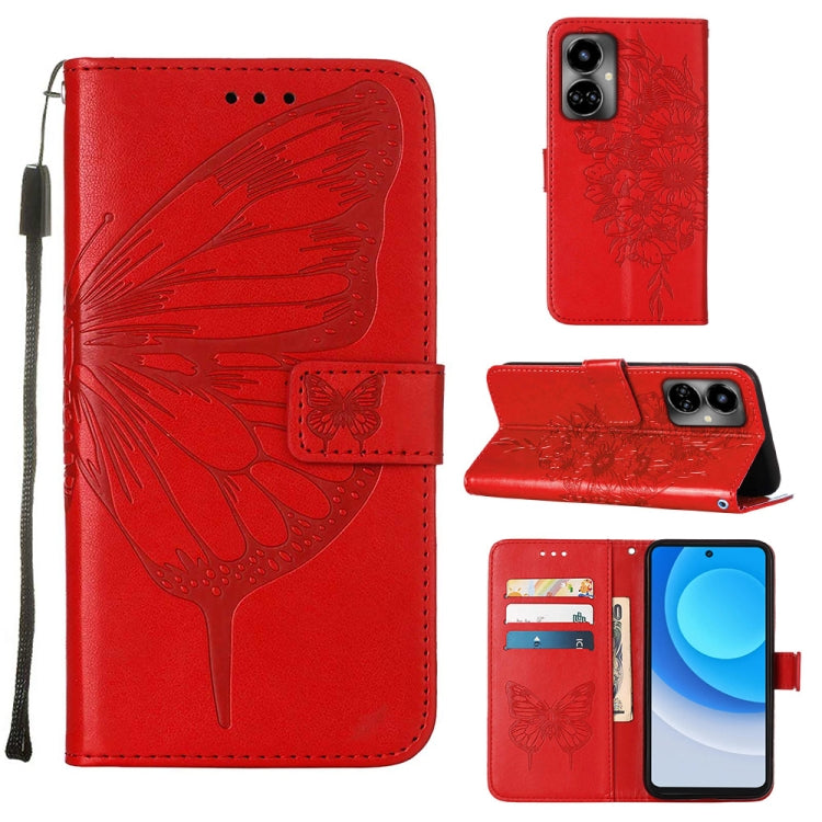 Embossed Butterfly Flip Leather Phone Case, For OnePlus 10T 5G Global, For Tecno Camon 19, For Tecno Camon 19 NEO, For Tecno Camon 19 Pro 5G, For Tecno POP 6, For Tecno Pova 3/LE7