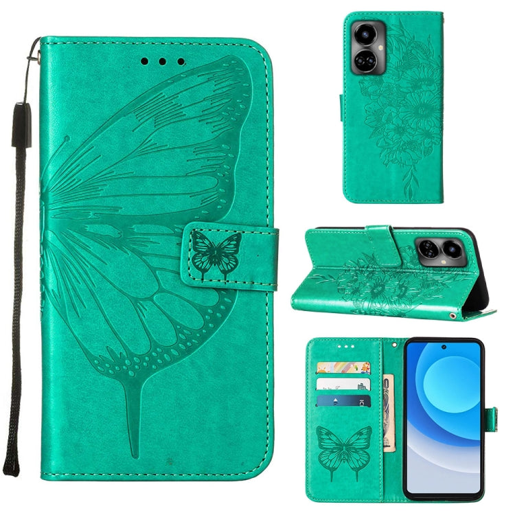 Embossed Butterfly Flip Leather Phone Case, For OnePlus 10T 5G Global, For Tecno Camon 19, For Tecno Camon 19 NEO, For Tecno Camon 19 Pro 5G, For Tecno POP 6, For Tecno Pova 3/LE7