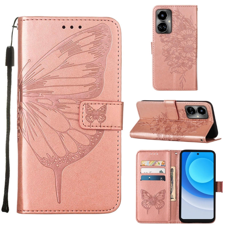 Embossed Butterfly Flip Leather Phone Case, For OnePlus 10T 5G Global, For Tecno Camon 19, For Tecno Camon 19 NEO, For Tecno Camon 19 Pro 5G, For Tecno POP 6, For Tecno Pova 3/LE7