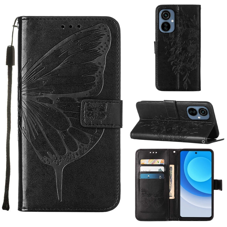 Embossed Butterfly Flip Leather Phone Case, For OnePlus 10T 5G Global, For Tecno Camon 19, For Tecno Camon 19 NEO, For Tecno Camon 19 Pro 5G, For Tecno POP 6, For Tecno Pova 3/LE7