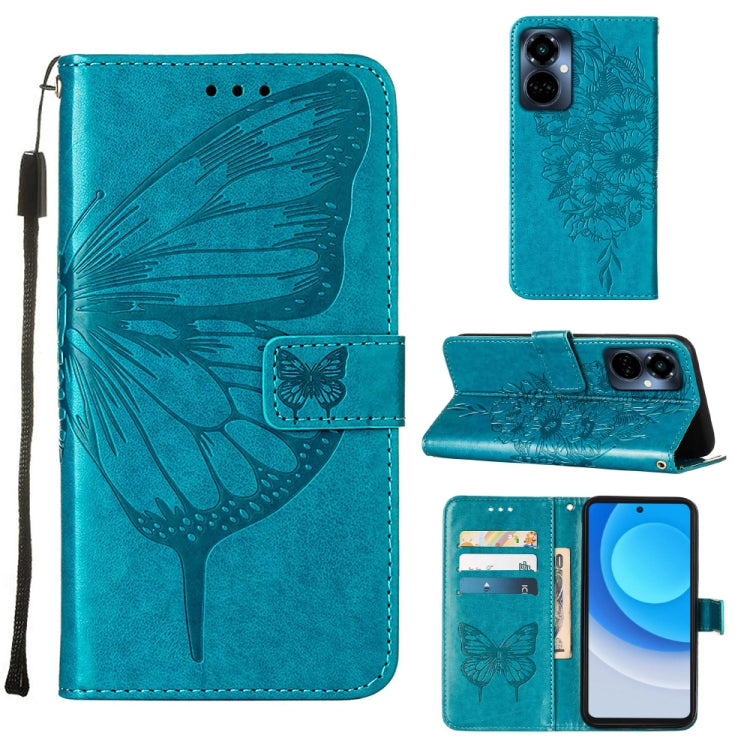 Embossed Butterfly Flip Leather Phone Case, For OnePlus 10T 5G Global, For Tecno Camon 19, For Tecno Camon 19 NEO, For Tecno Camon 19 Pro 5G, For Tecno POP 6, For Tecno Pova 3/LE7